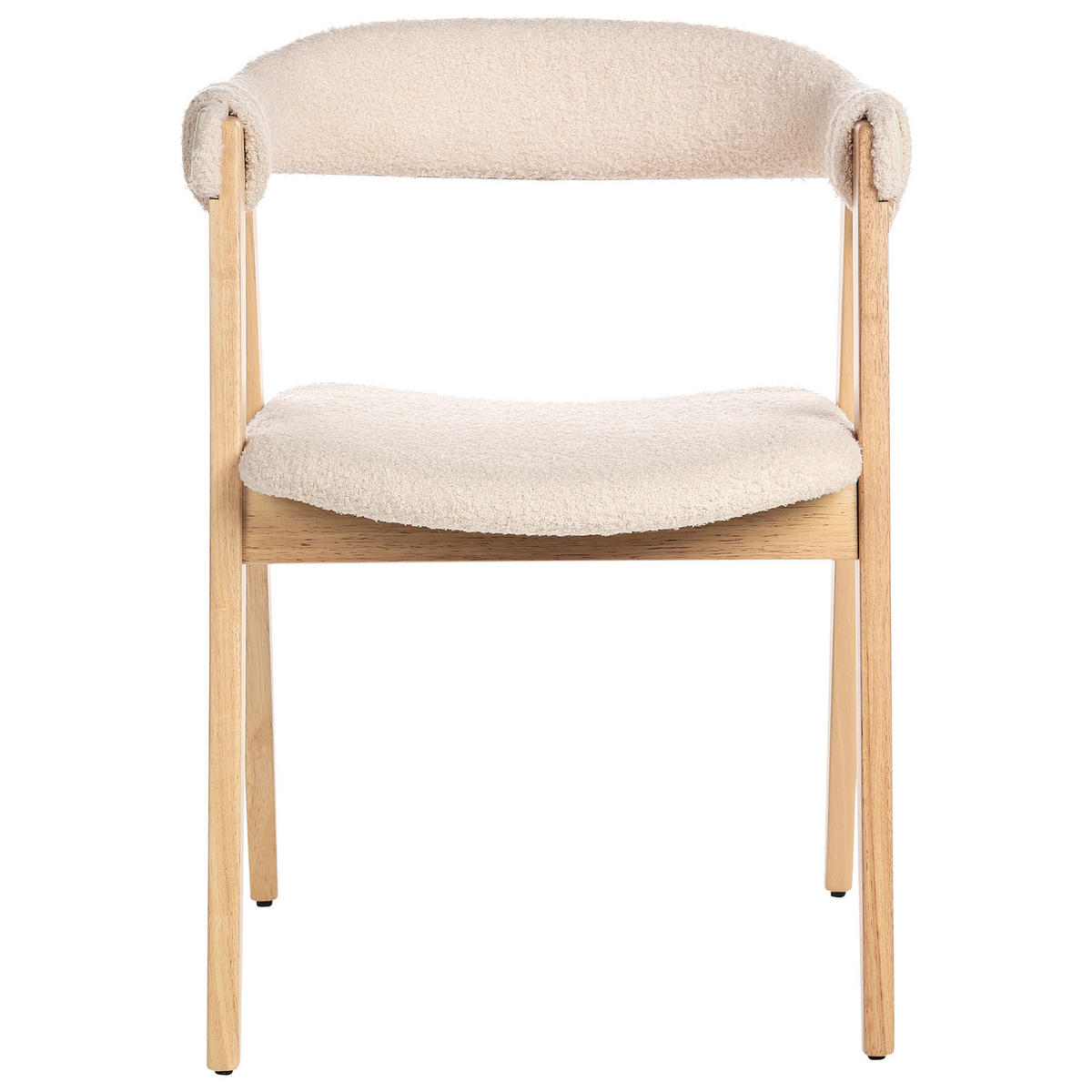 ESSZIMMERSTUHL 2er-Set Hellbeige Day - Beige/Braun, Textil (55/75/57cm) - Beliani