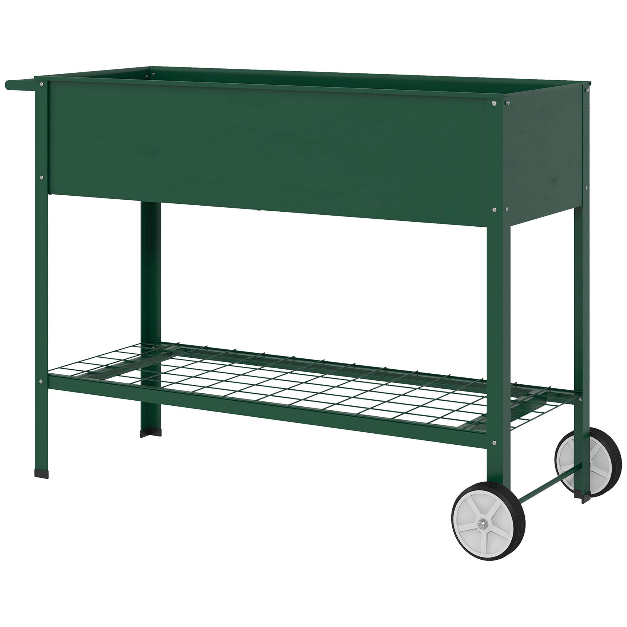VYŠŠÍ ZÁHON, zelený, kov, plast - zelená barva, kov (44/80/109cm) - Outsunny