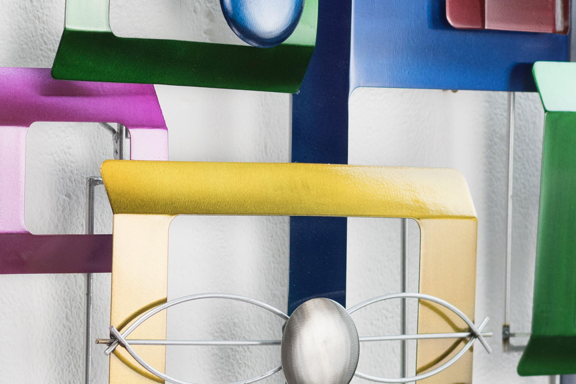 WANDDEKO Bunt 115/71 cm - Multicolor, Metall (3.1/71/8cm) - KUNSTLOFT