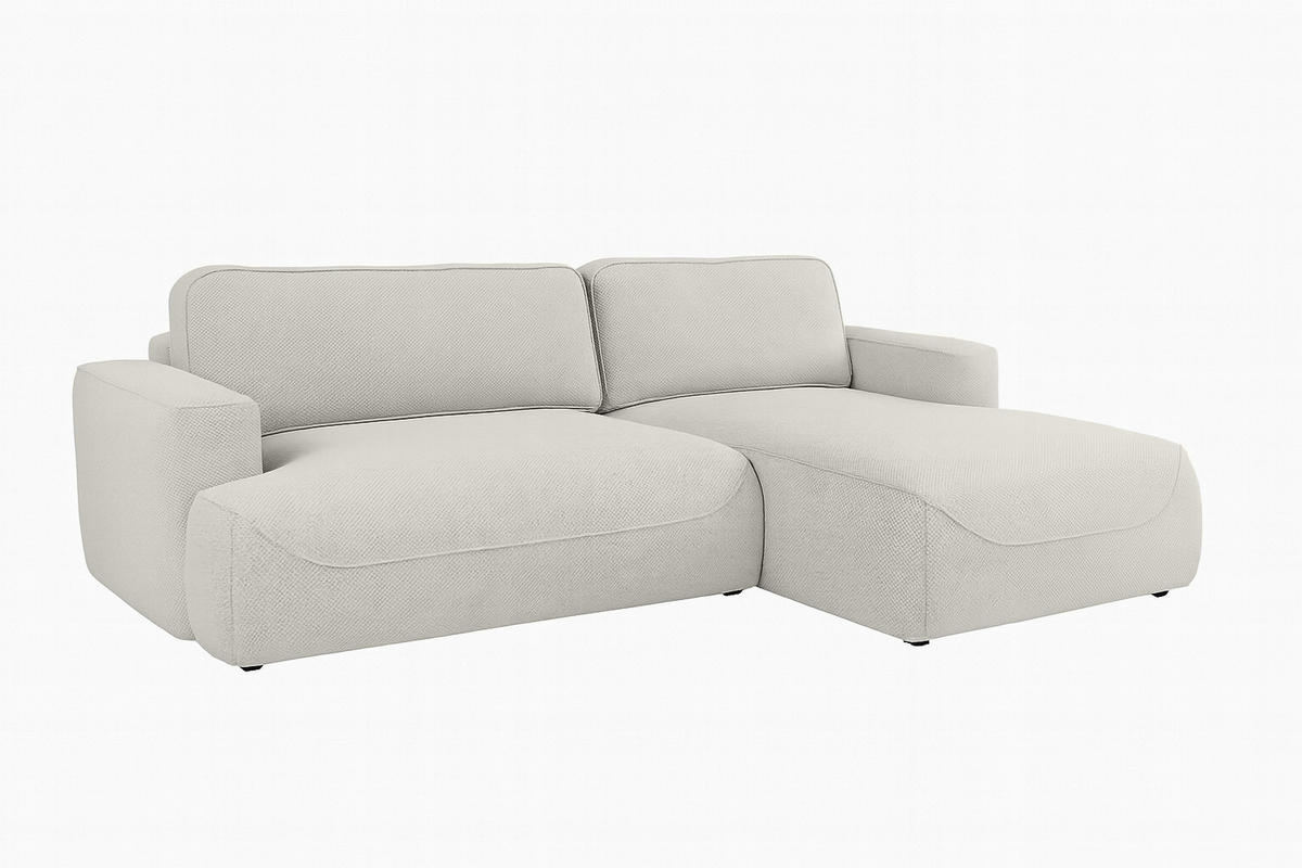 ECKSOFA LUNA mit Bettkasten und Schlaffunktion, Graphitfarben - Graphitfarben, Textil (271/195cm) - KS Home Concept