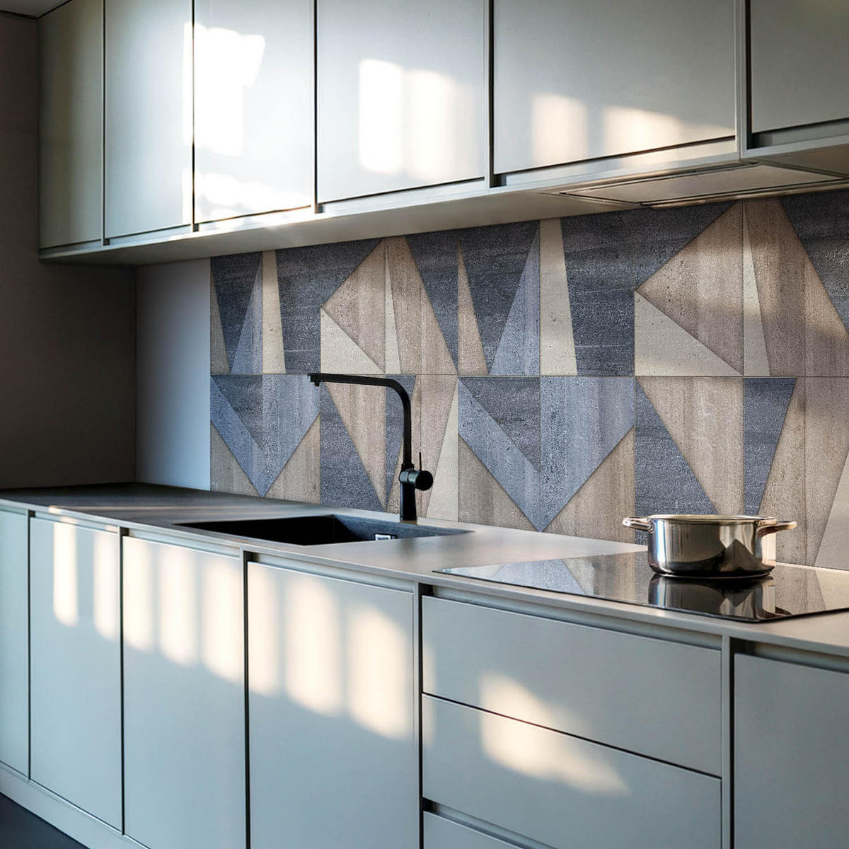 WANDPANEEL 120x60 cm selbstklebend Urbanite - Taupe, Kunststoff (60/1.6/120cm) - Wallfluent