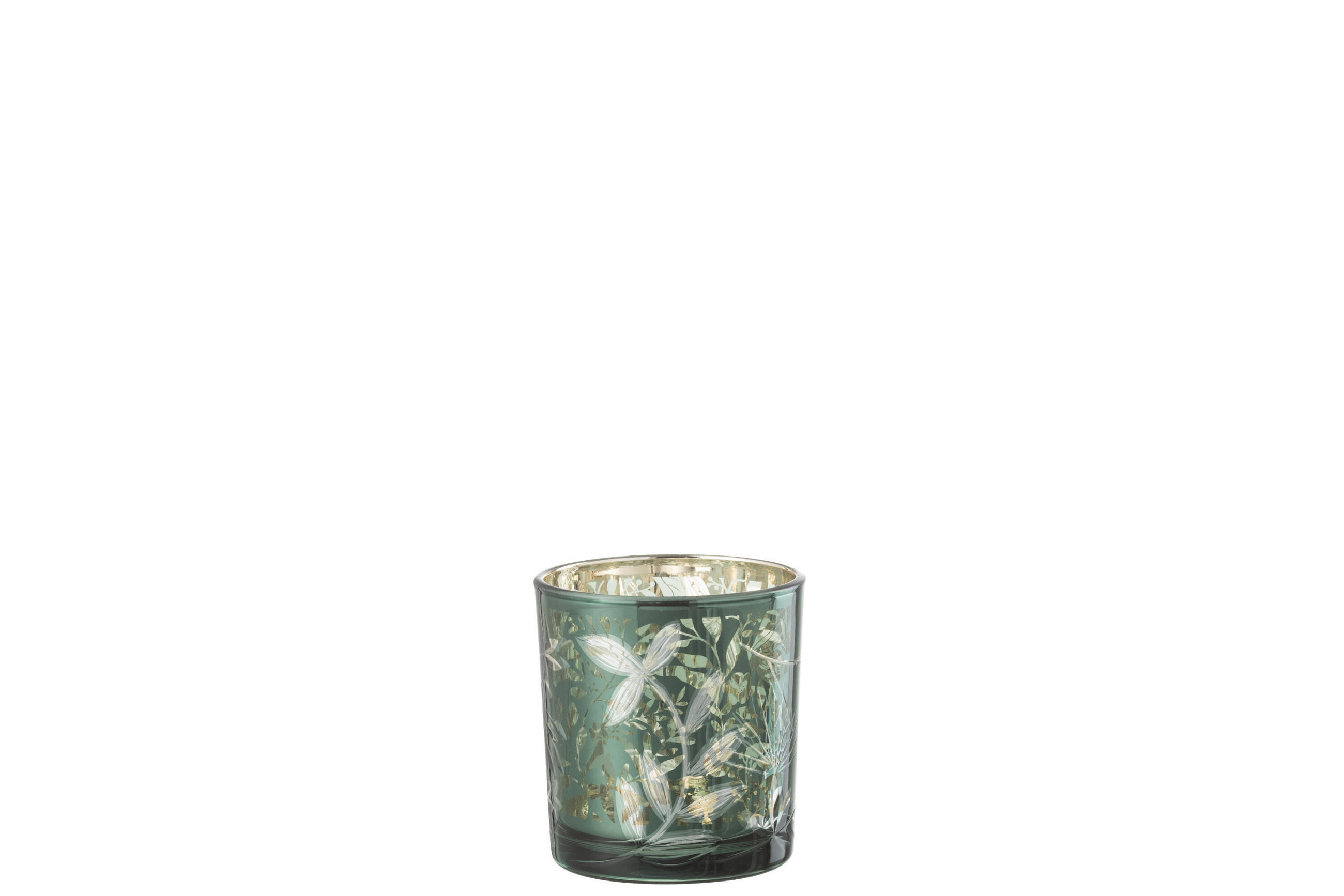 KERZENHALTER BLATTGLAS - Glas - Grün - S - Grün, Glas (7.3/8cm) - J-Line