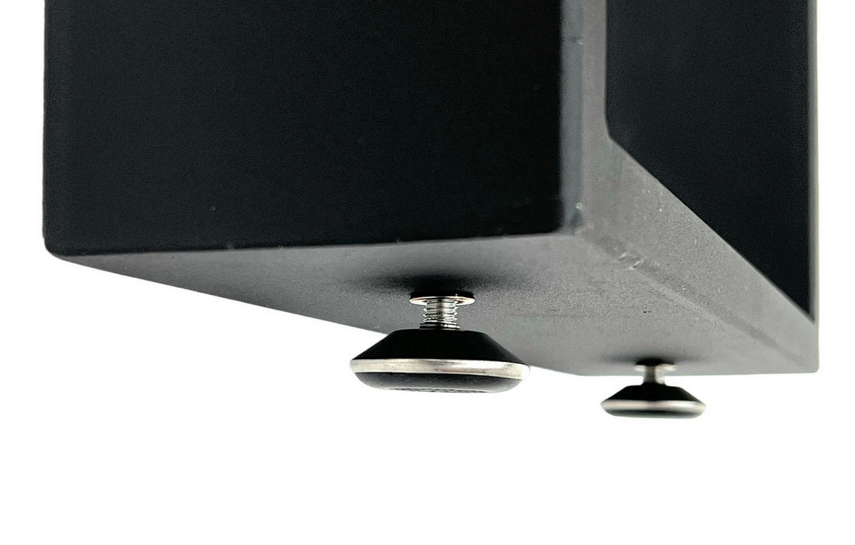 BANKGESTELL mit Lehne 2x aus Metall Schwarz Bankbeine - Schwarz, Metall (10/78.5/40cm) - DanDiBo