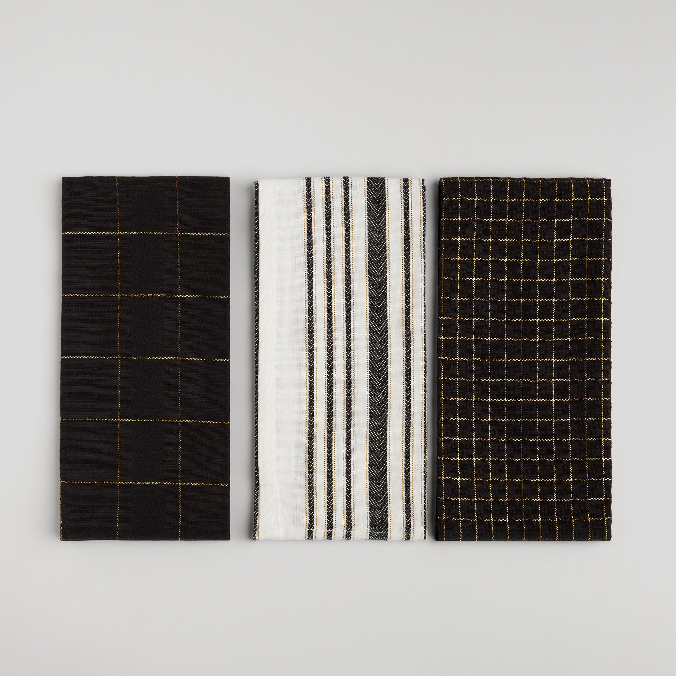KÜCHENHANDTUCH-SET Trini - Schwarz, Textil (40/60cm) - home&you