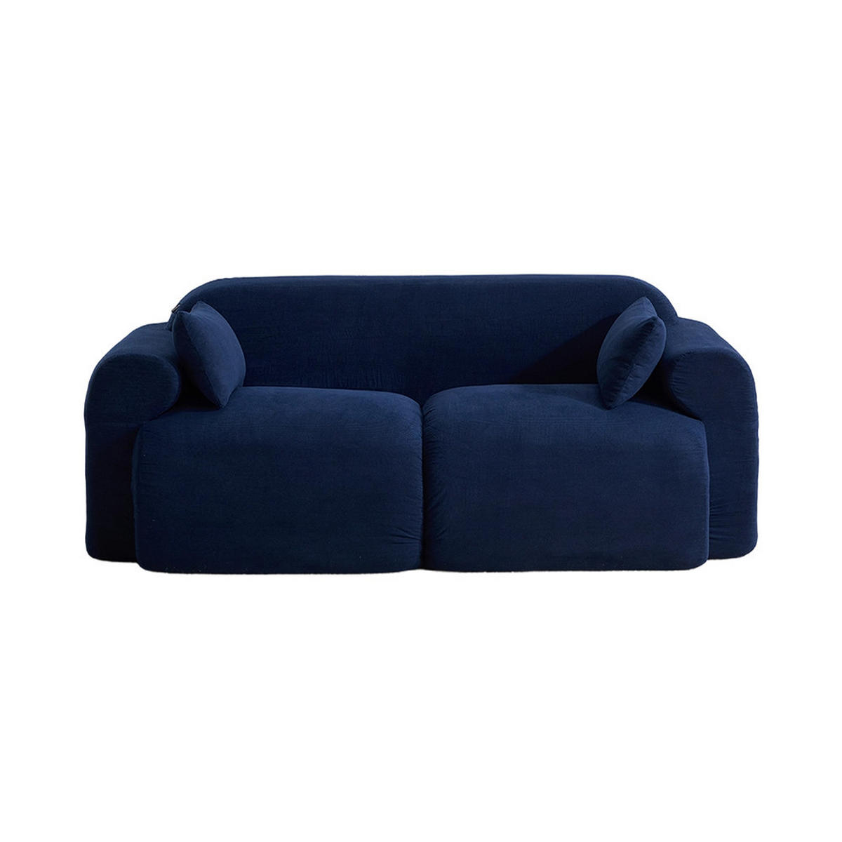 2-SITZER-SOFA Hochsättigung komprimiert, DE-42530, Dunkelblau - Dunkelblau, Textil (186/76/95cm) - ComfortXL