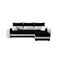 ECKSOFA HEWLET L BIS Rainbow 15+31 Rechts mit Schlaffunktion - Schwarz, Textil (240/140cm) - Bedante