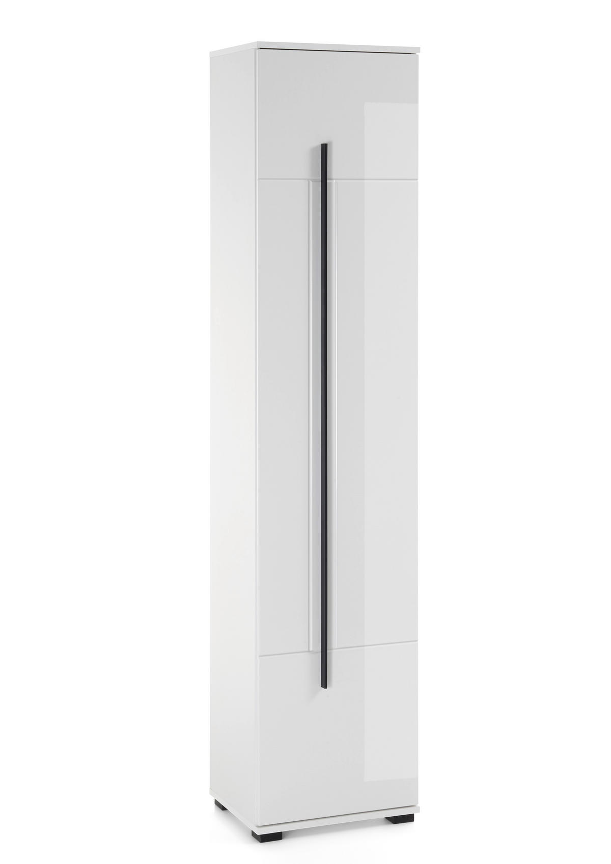 STAURAUMSCHRANK M12 Weiß Hochglanz 45/200/35 cm - Weiß Hochglanz, Holzwerkstoff (45/200/35cm) - Livojo