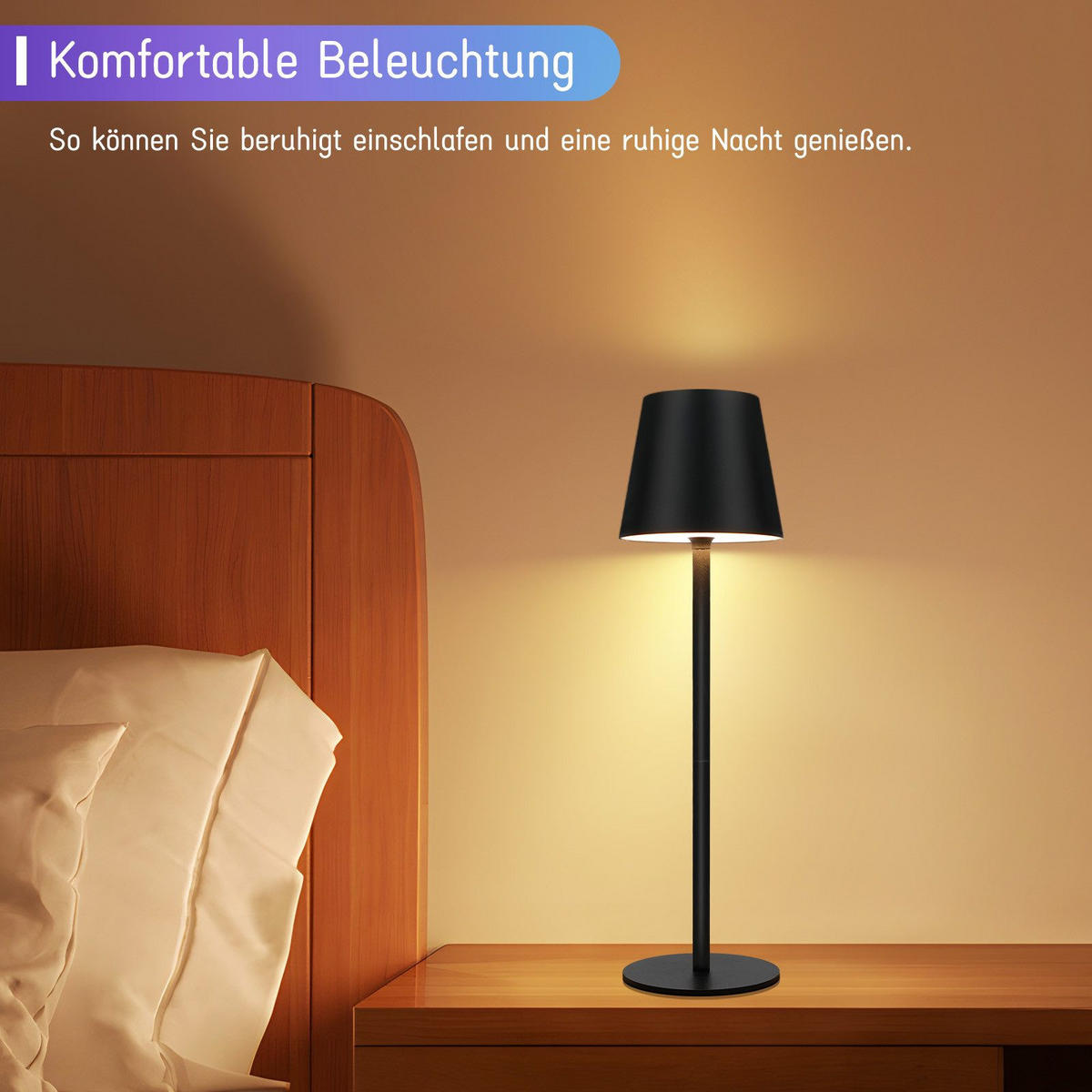 LED-TISCHLEUCHTE Kassel(2er-set) 11/11/37.5 cm - Schwarz, Metall (11/11/37.5cm) - Nettlife