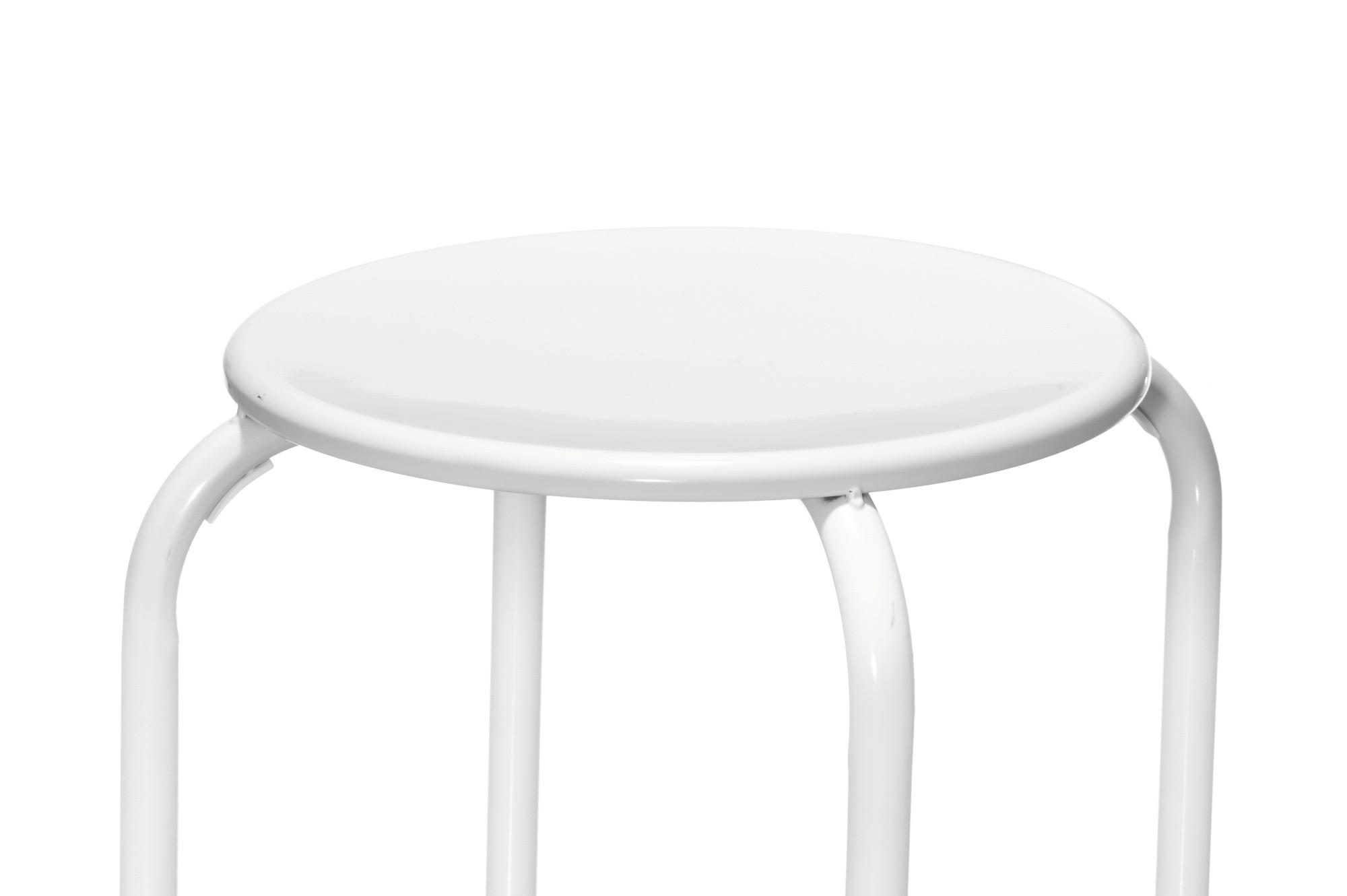 METALLHOCKER Ø 30 cm - Weiß, Metall (30/44/30cm)