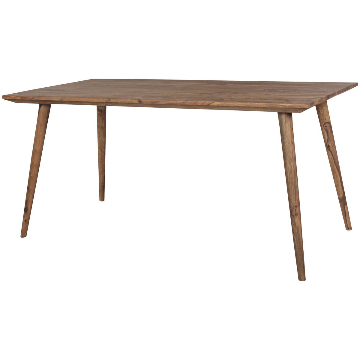 ESSTISCH Massivholz Braun Landhausstil Handgefertigt, Braun 160x80x76 cm - Braun, Holz (80/160/76cm) - KADIMA DESIGN