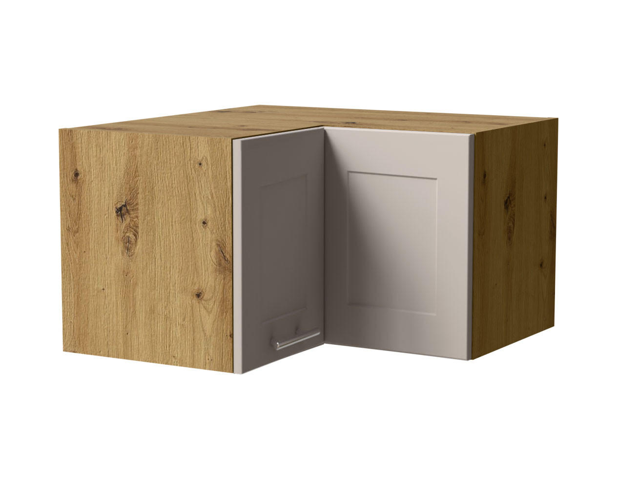 ECKHÄNGESCHRANK Oslo W12/60/36 Eiche Artisan / Kaschmir Matt 60 / 60 / 36cm - Kaschmir/Eiche Artisan, Holz/Holzwerkstoff (60/36/60cm) - Feldmann-Wohnen