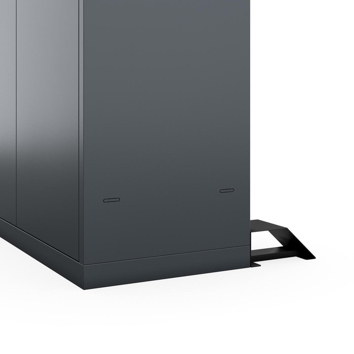 METALLSCHRANK Megan - Anthrazit, Metall (90/160/40cm)