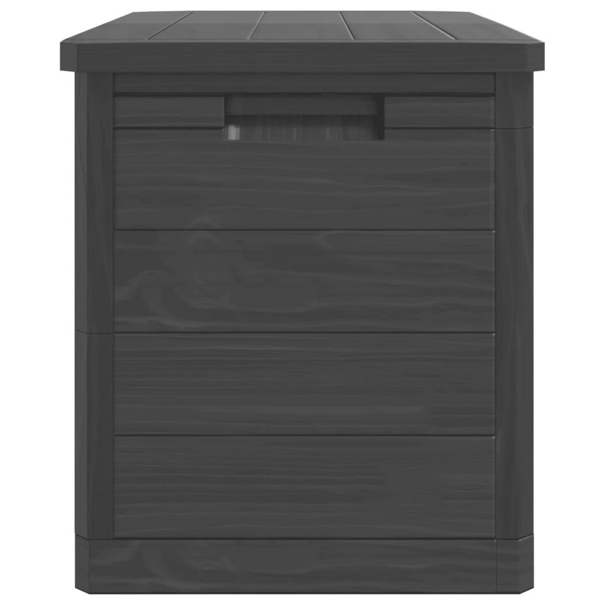 OUTDOOR-KISSENBOX Anthrazit 77.5/44.5/53 Cm Polypropylen - Anthrazit, Kunststoff (77.5/53/44.5cm) - vidaXL