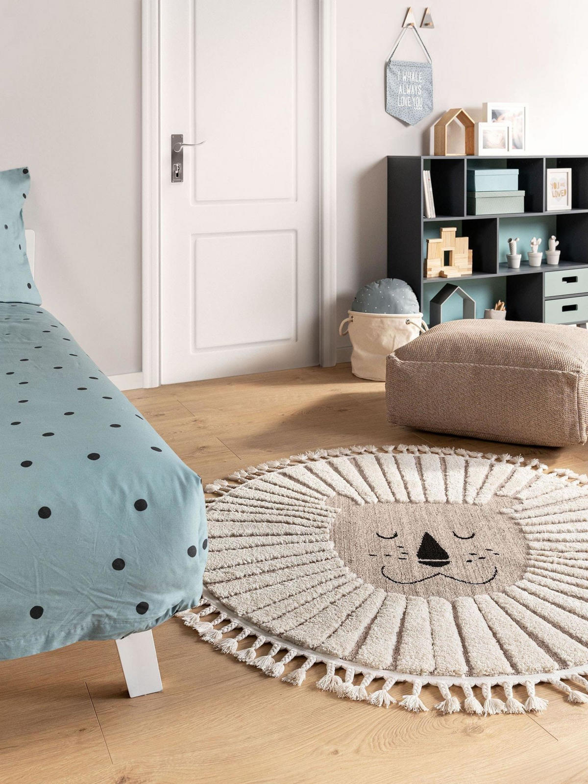 OTROŠKA preproga Momo bež ø 120 cm - bež, tekstil/naravni materiali (120/1cm) - KUNSTLOFT