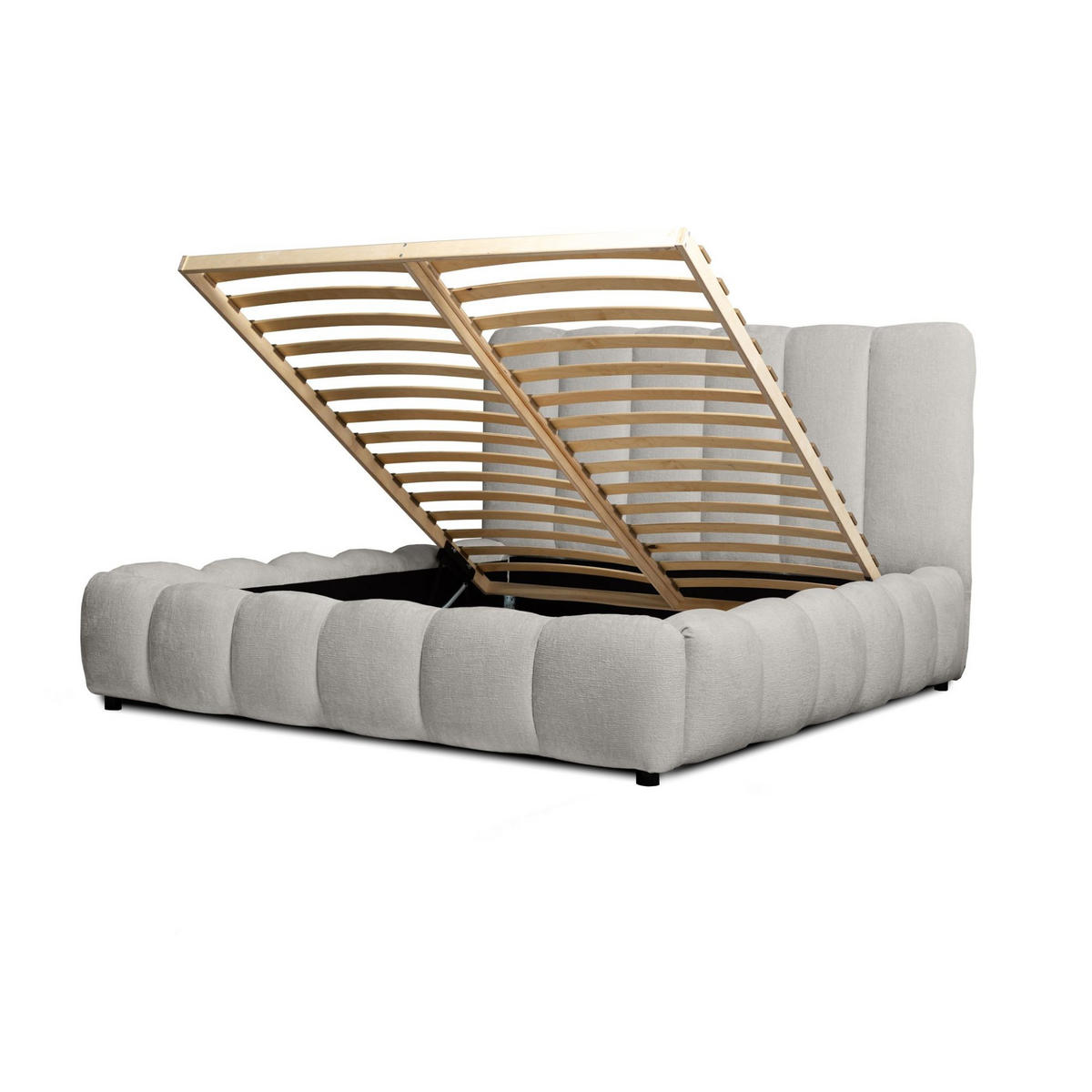POLSTERBETT Heda Perfect Harmony - Hellgrau, Holzwerkstoff/Textil (180/200cm) - Fun Möbel