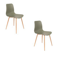 ESSZIMMERSTUHL Leon Grün - 2 er Set - Grün, Kunststoff (44.5/80/49cm) - Housecraft Living