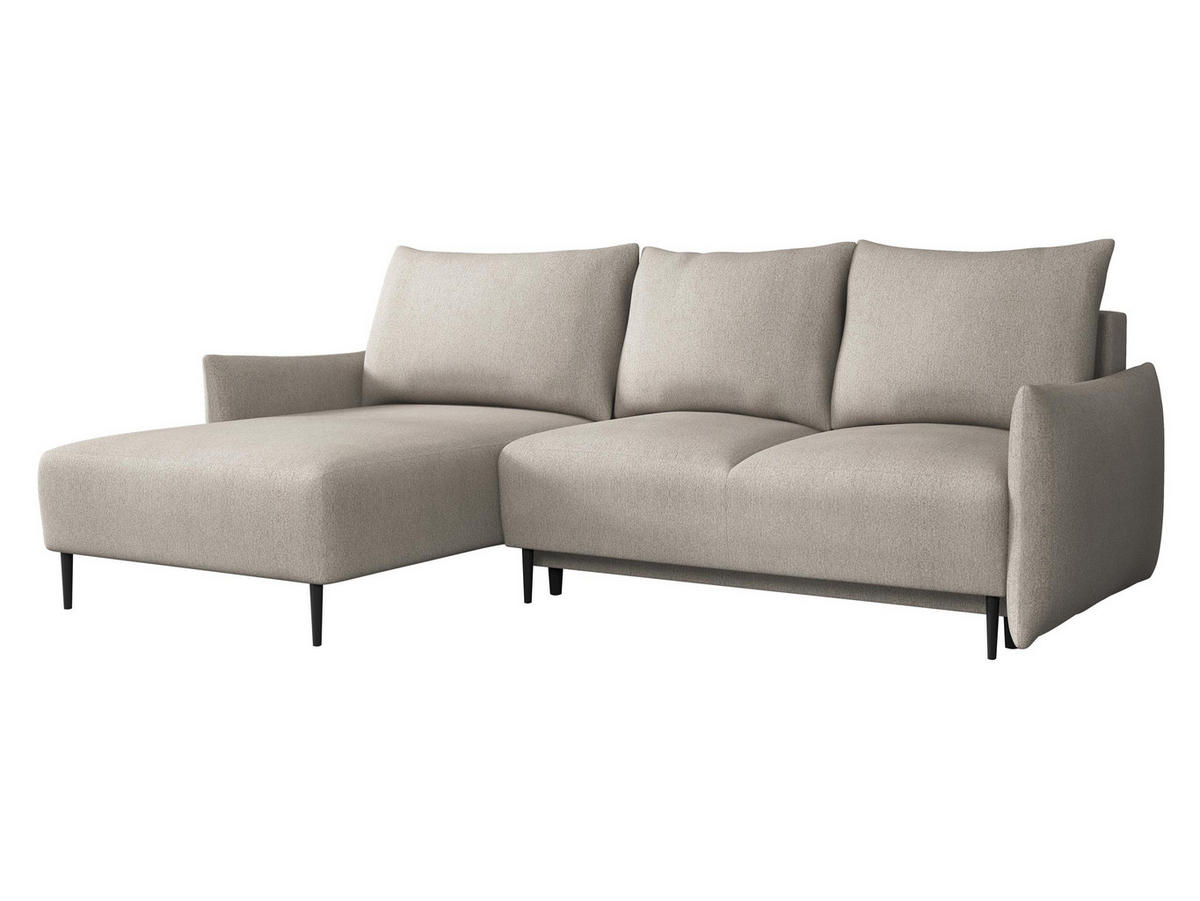 ECKSOFA Santi L - Beige/Schwarz, Holz/Textil (240/160cm) - MIRJAN24