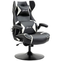 GAMING-SESSEL Weiß+Schwarz Kunstleder, Schaumstoff 69xx73x118 xm - Weiß, Kunststoff (73/118/69cm) - DESIGN IN