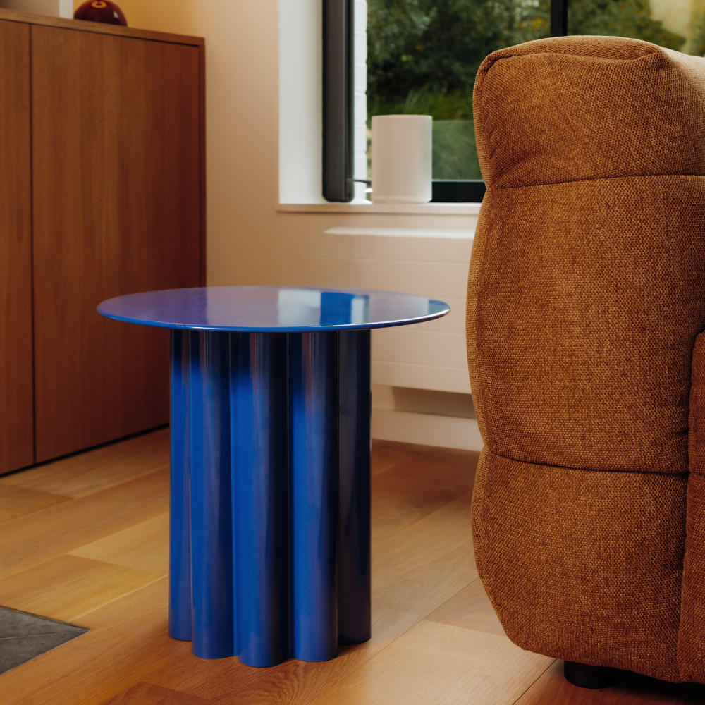 BEISTELLTISCH - Metall - Blau - Blau, Metall (43/43/40cm) - Drawer