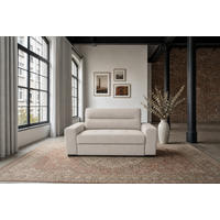 2-SITZER Carlisle Flachgewebe Beige 183/97/93 cm - Naturfarben, Kunststoff/Textil (183/93/97cm) - foamnova