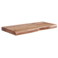 WANDREGAL Massivholz Baumkante Landhausstil, Akazie 60x26x4 cm - Beige, Holz (60/4/26cm) - KADIMA DESIGN
