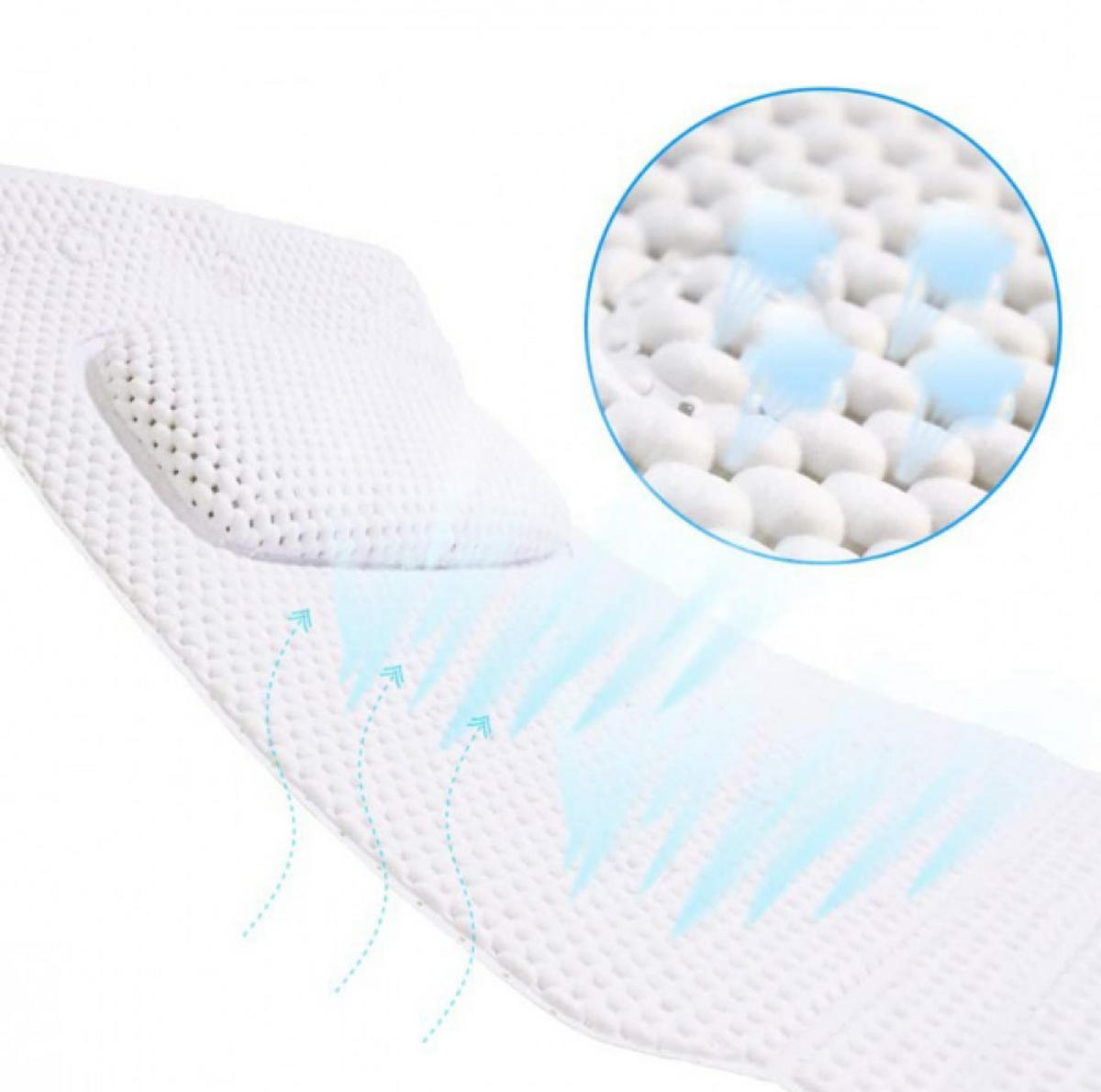 BADEWANNENKISSEN , mit 3D-Air-Mesh-Kissen - Weiß, Kunststoff (36/125cm) - BELZ