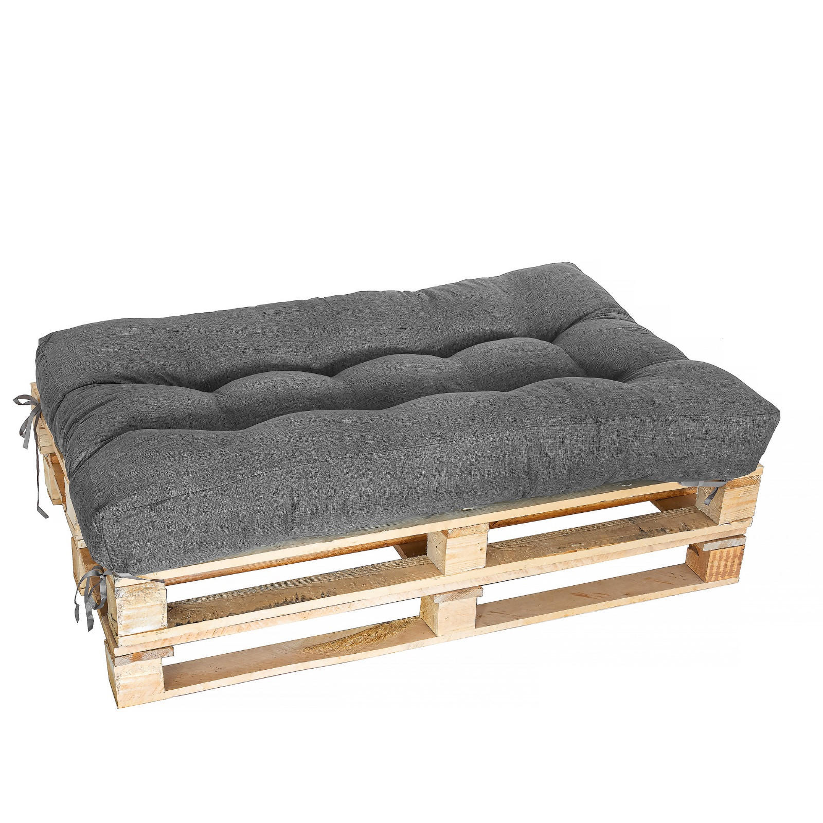PALETTENKISSEN L - Grau, Textil (80/10/120cm) - KomfortKissen