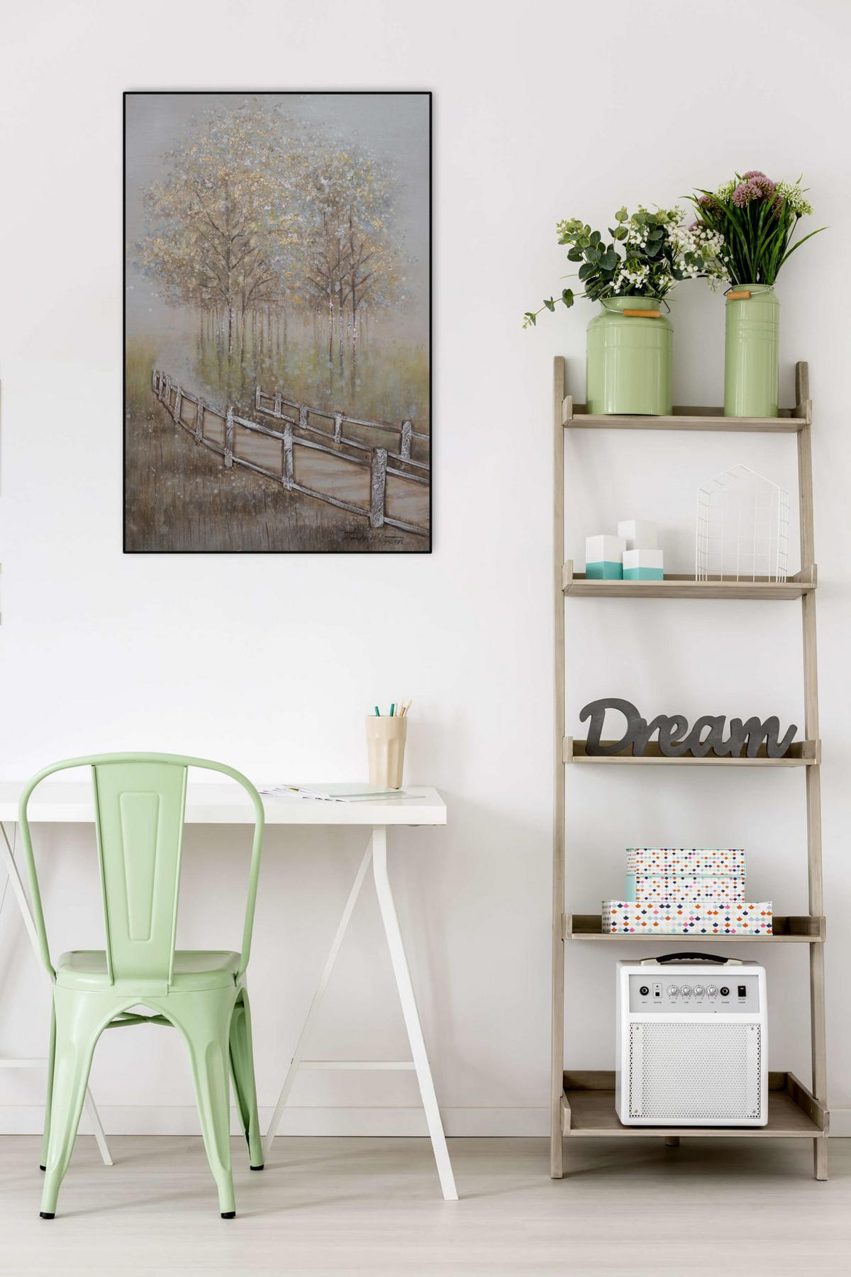 OLEJOMAĽBA 60/90 cm, Zvieratá - hnedá, drevo/textil (60/90cm) - KUNSTLOFT