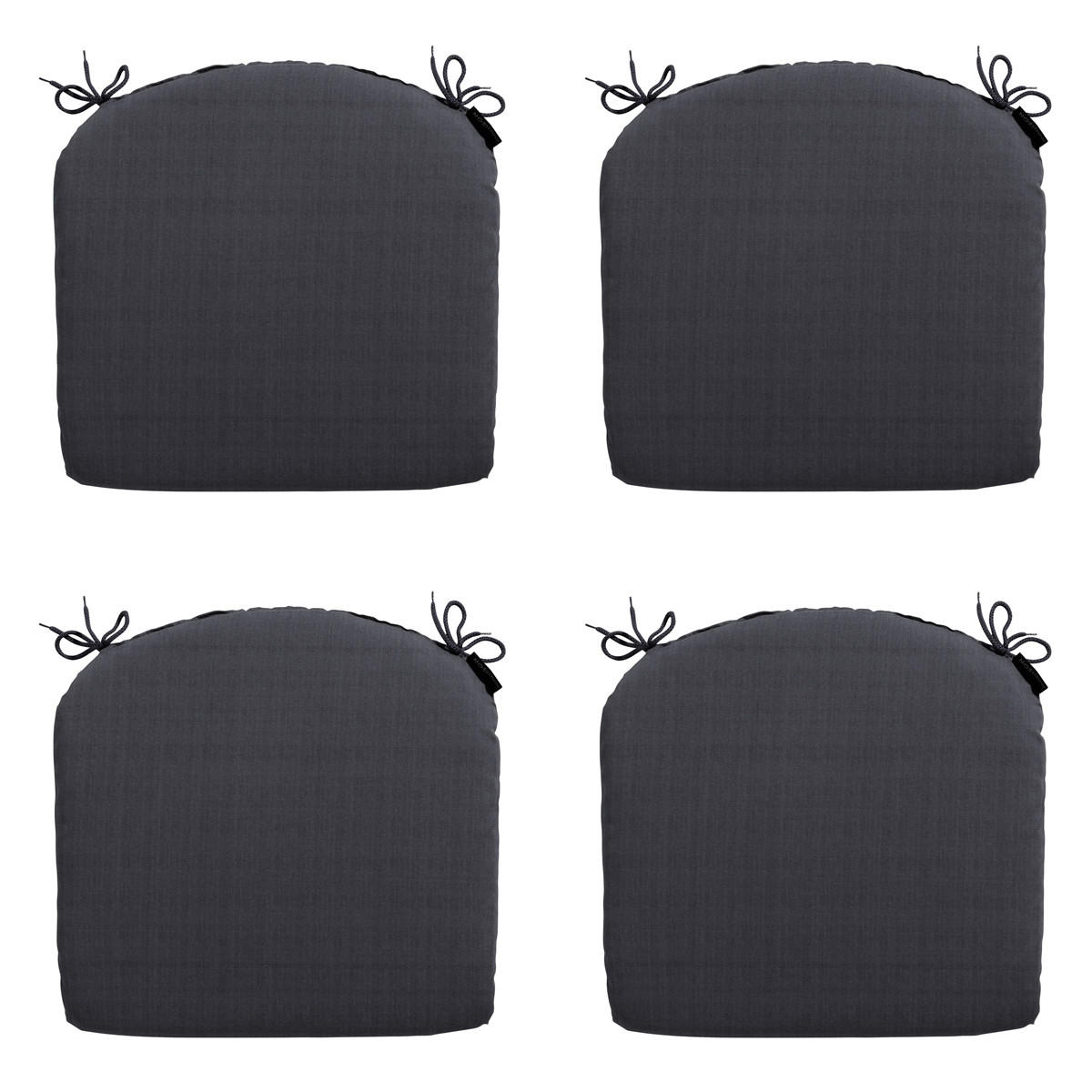 SITZKISSEN Basic 46/48 cm 4er-Set - Schwarz, Textil (48/4/46cm) - Madison