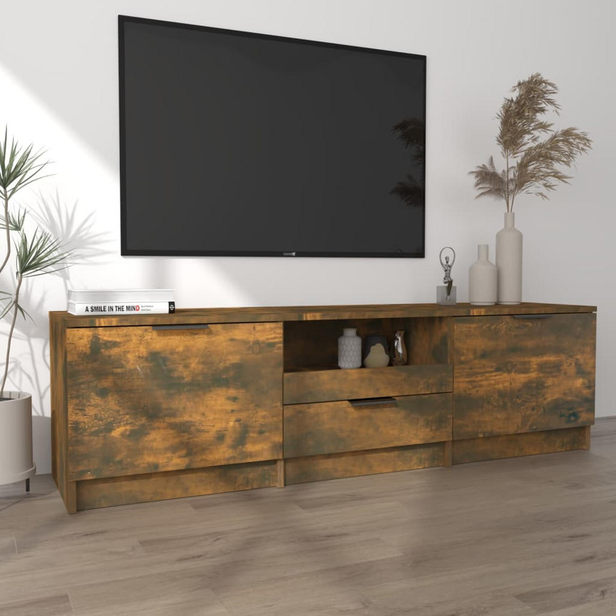 TV-SCHRANK Räuchereiche 140/35/40 Cm Holzwerkstoff - Braun, Holzwerkstoff (35/40/140cm) - vidaXL