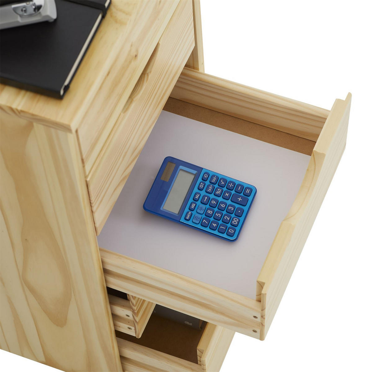 ROLLCONTAINER LAGOS - Naturfarben, Holz (35/65/40cm) - IDIMEX