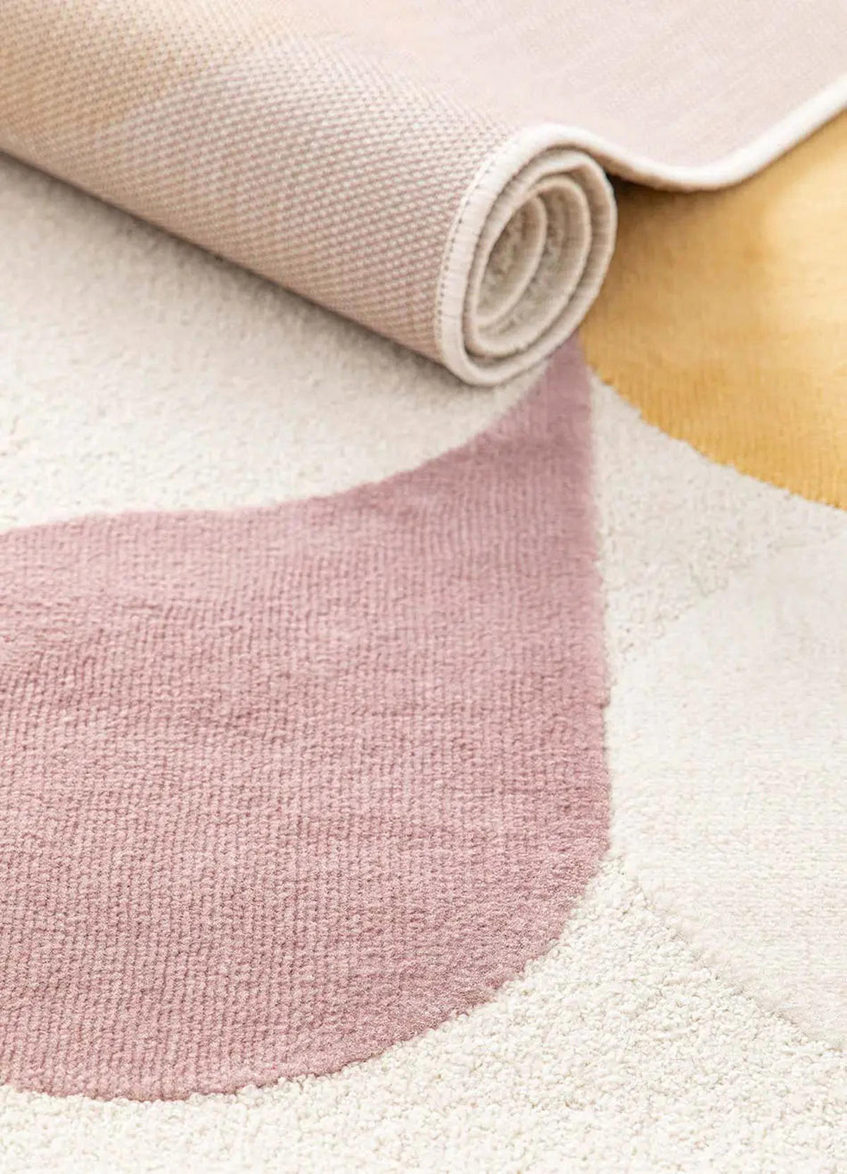 KURZFLORTEPPICH Mehrfarbig Flashy 120/170 cm - Pink/Dunkelgelb, Naturmaterialien/Textil (120/170cm) - Atticgo