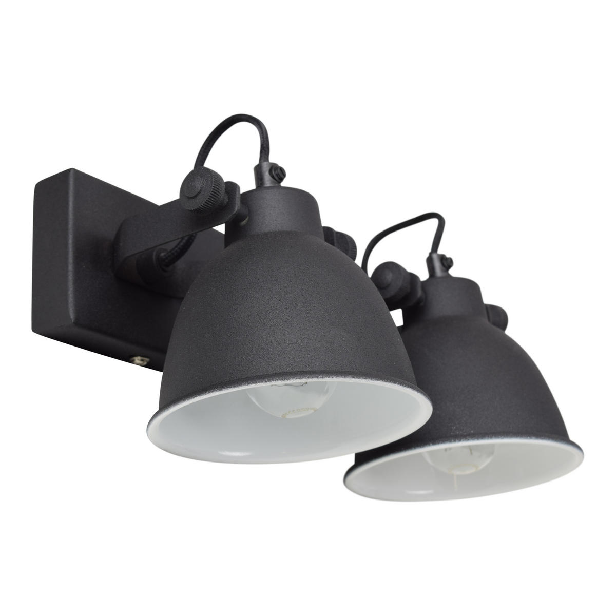 WANDLEUCHTE Industrielle Schwarz - Schwarz, Metall (28/14/16cm) - Urban Interiors