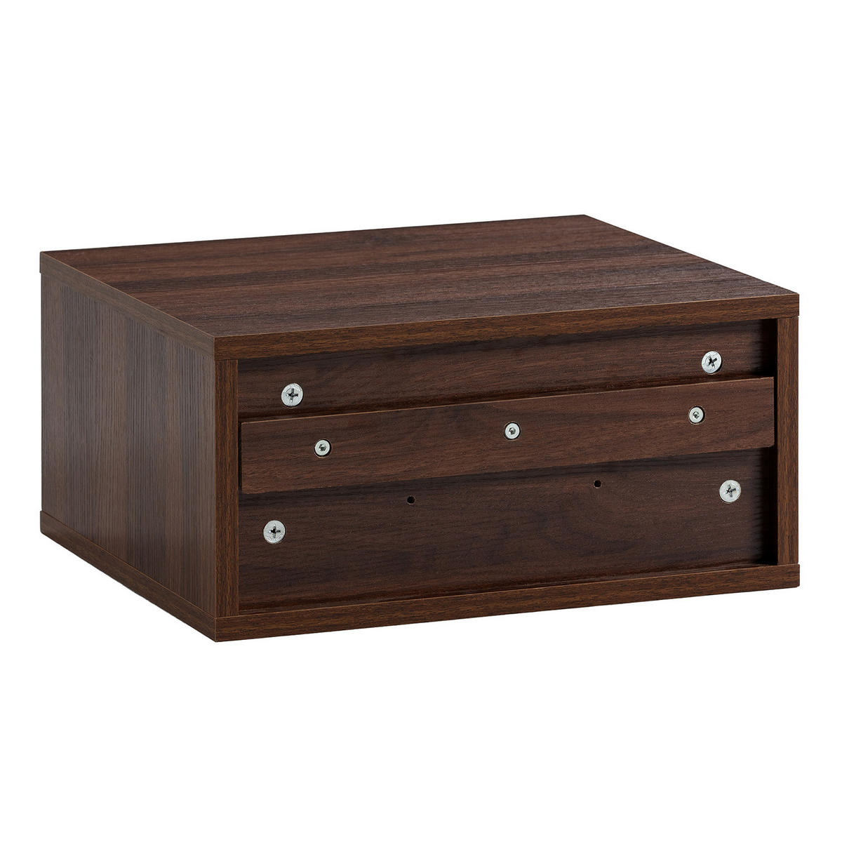 MĂSUȚA DE NOAPTE SUSPENDATĂ Florida cu 1 sertar, aspect de nuc comun - culoare nucă, compozit lemnos (40/19/35cm) - VS Venta-stock