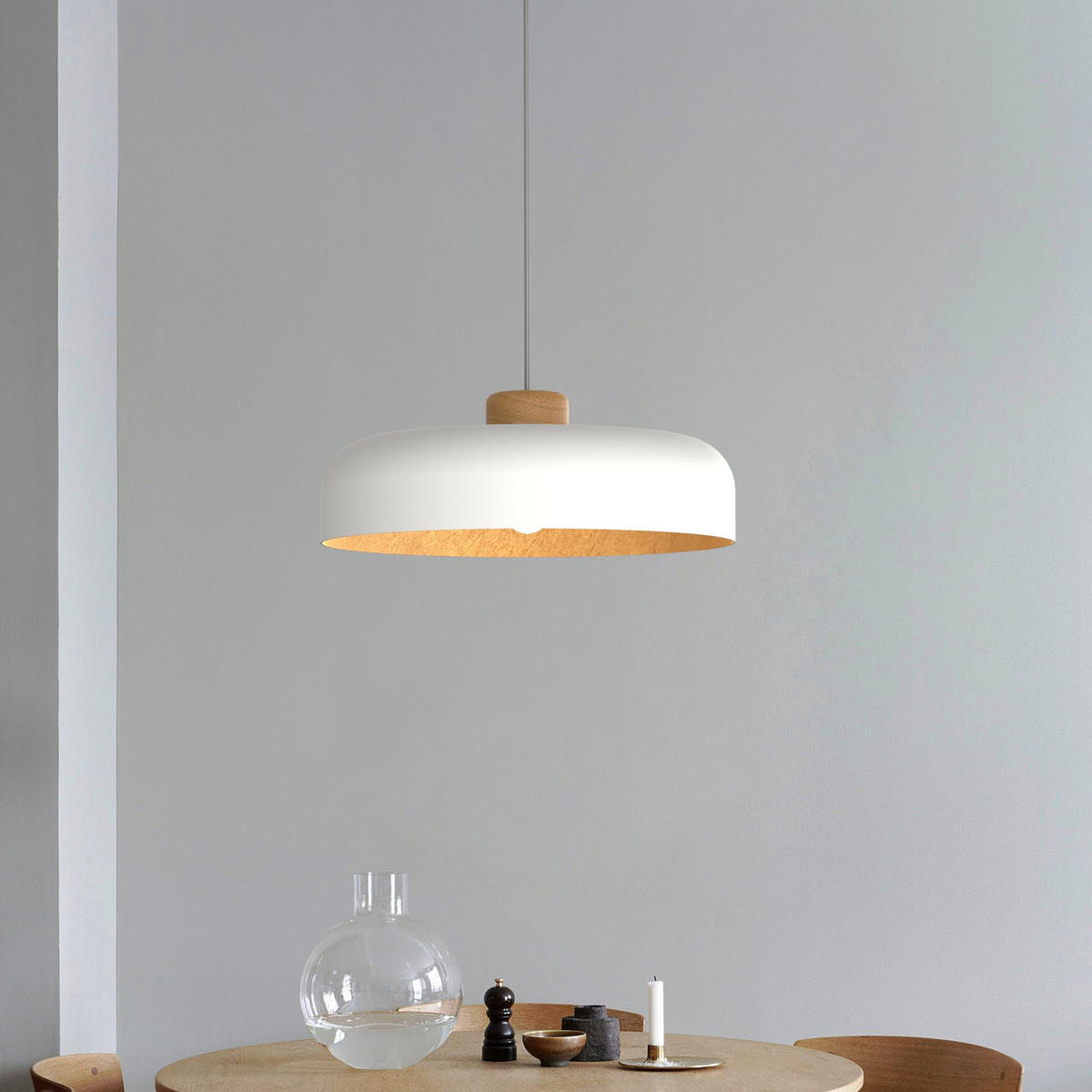 HÄNGELEUCHTE - Weiß, Metall (40/40/10cm) - Lumicom