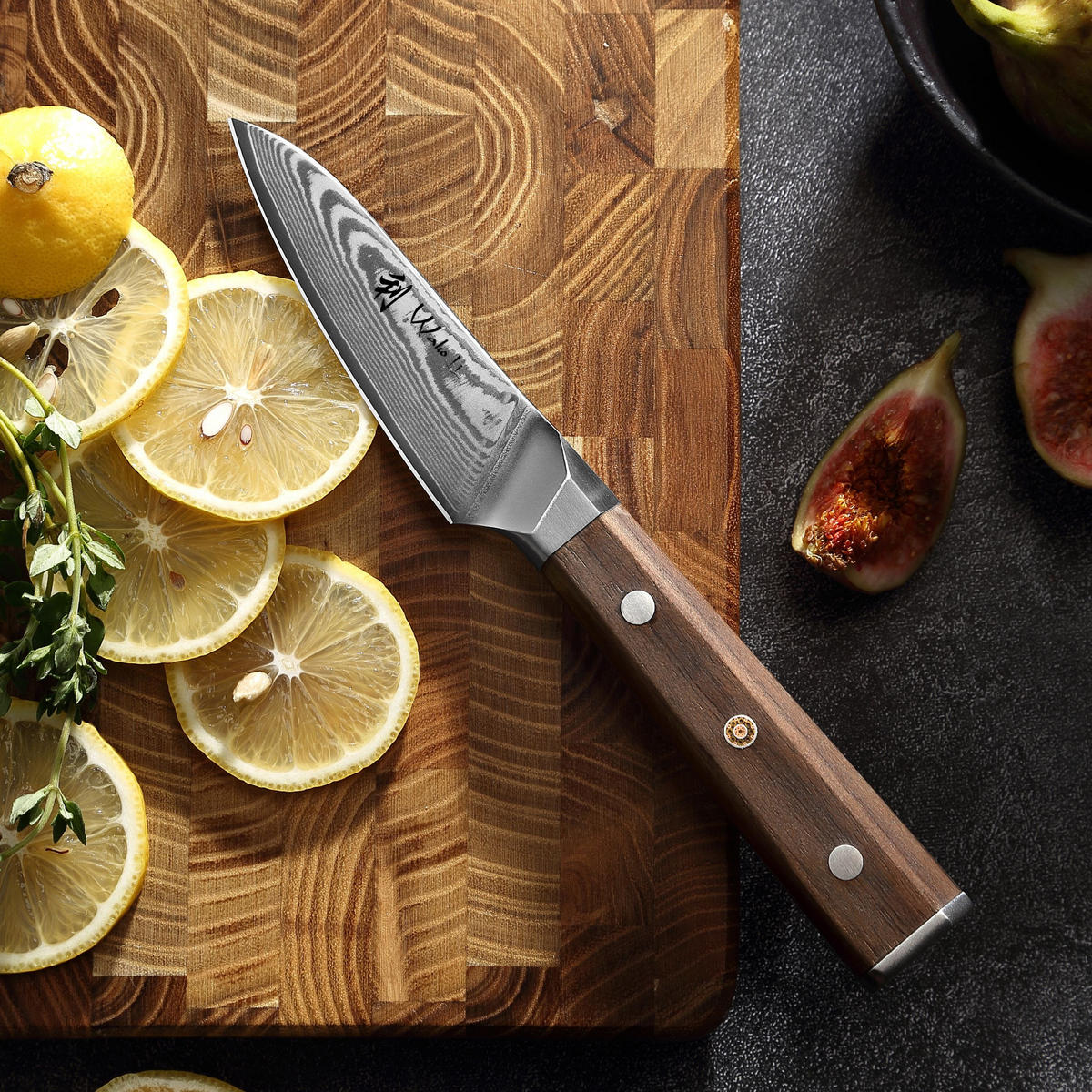 OFFICEMESSER 8 cm - Nussbaumfarben, Holz/Metall (21cm) - Wakoli