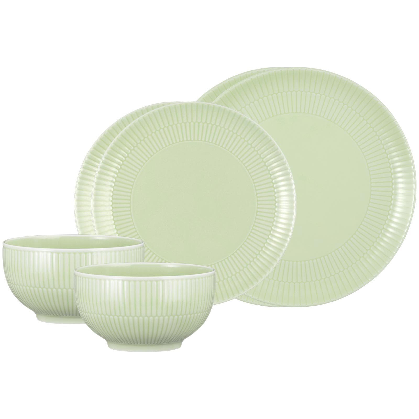 BASIC-SET Amina Seladon 6er Set - Grün, Keramik (1/1/1cm) - Seltmann Weiden