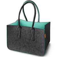 EINKAUFSKORB aus Filz - Dunkelgrau, Textil (40/27/40cm) - Miqio Design