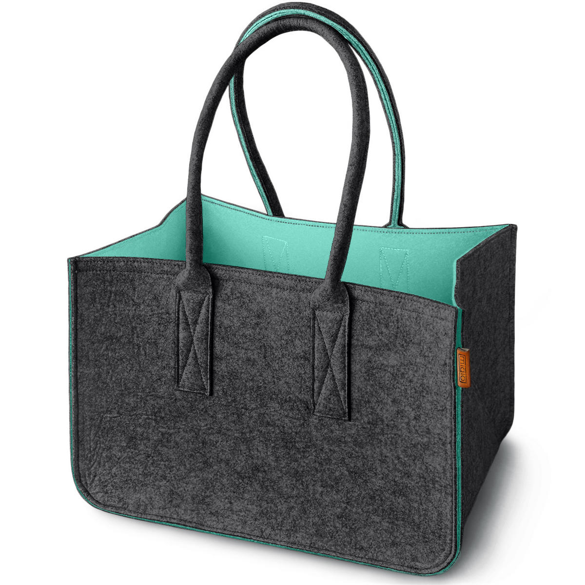 EINKAUFSKORB aus Filz - Dunkelgrau, Textil (40/27/40cm) - Miqio Design