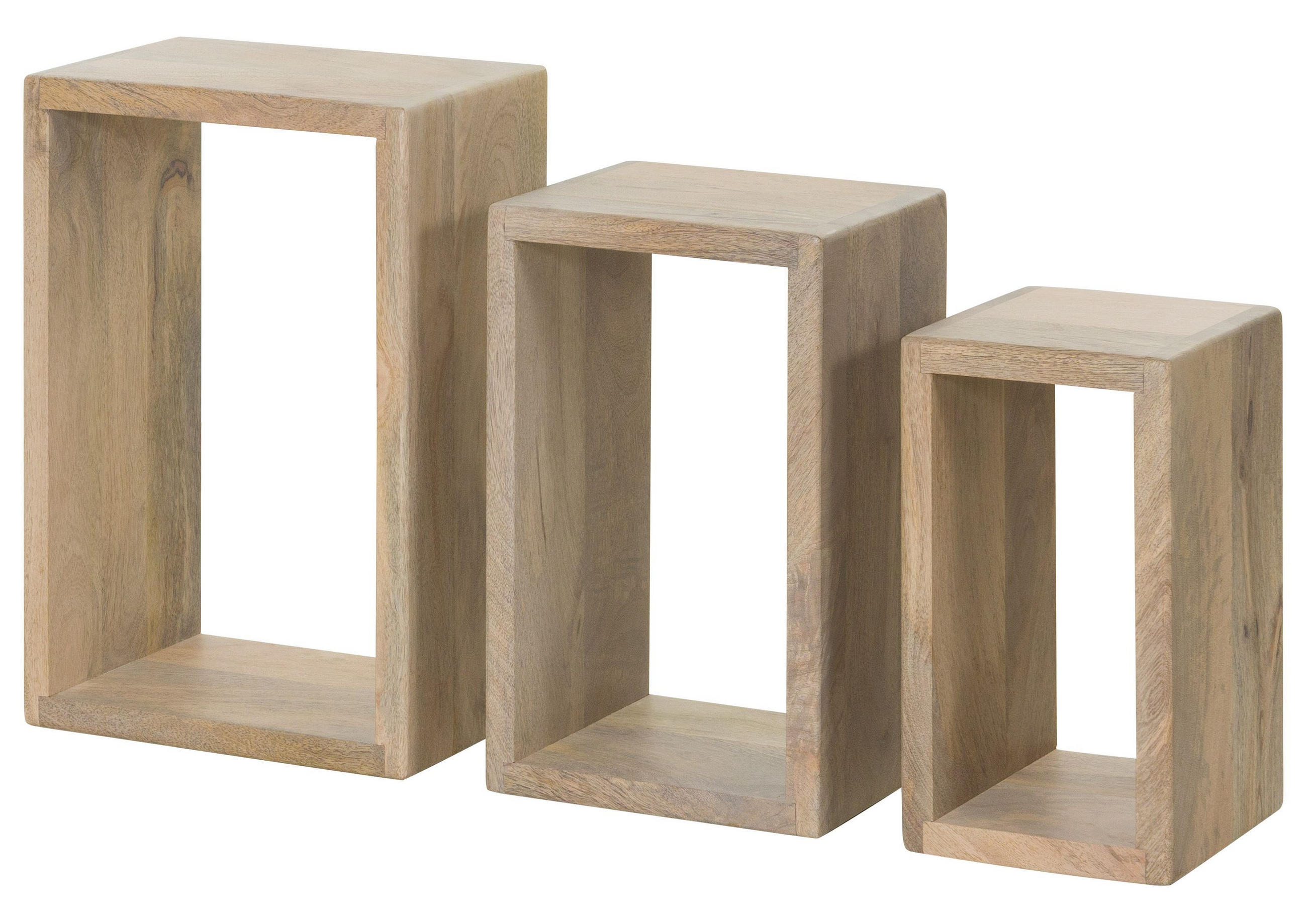 WANDREGAL Mango 45x20x30 weiß lackiert TORONTO #342 - Weiß, Holz (45/30/20cm) - Massivmoebel24
