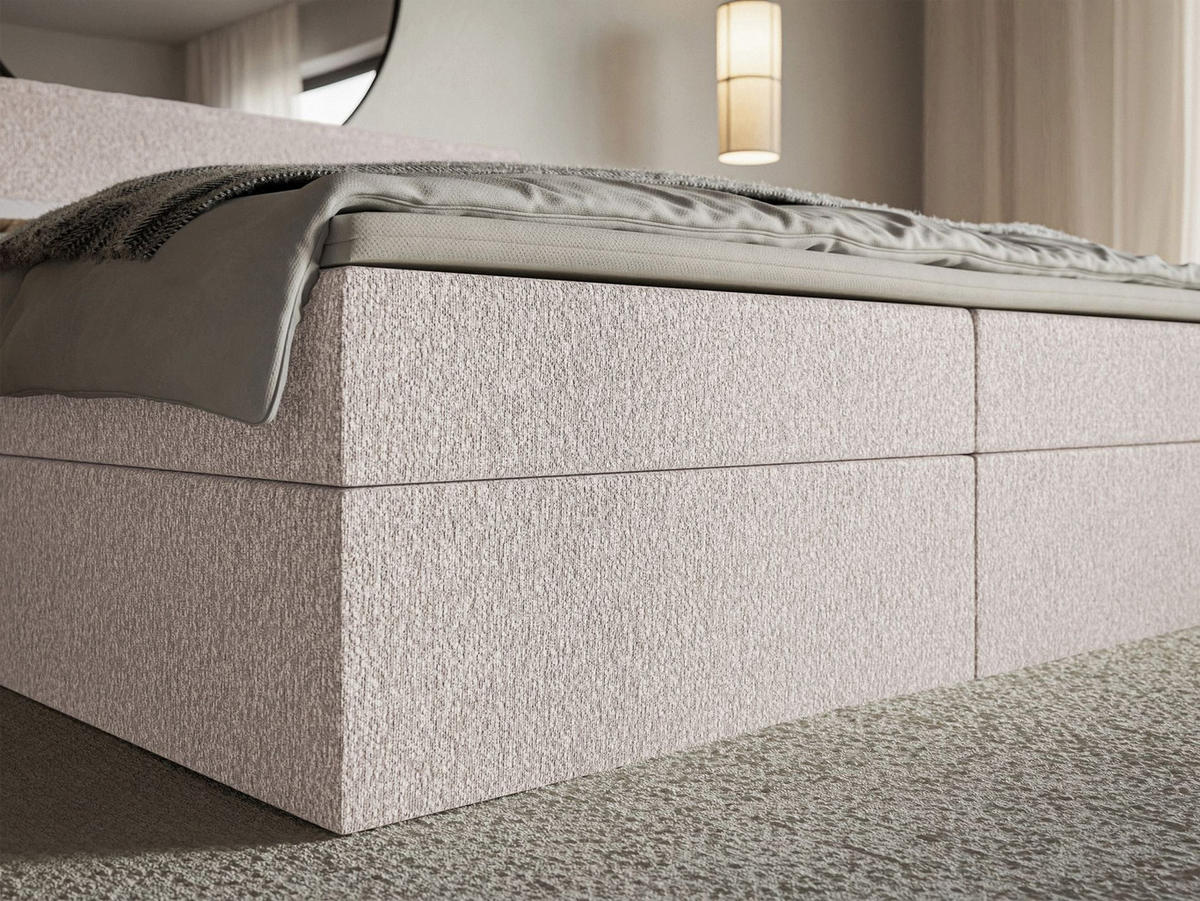 BOXBETT Softie Beige Chenille 180x200 cm - Hellgrau, Textil (180/200cm) - Selsey