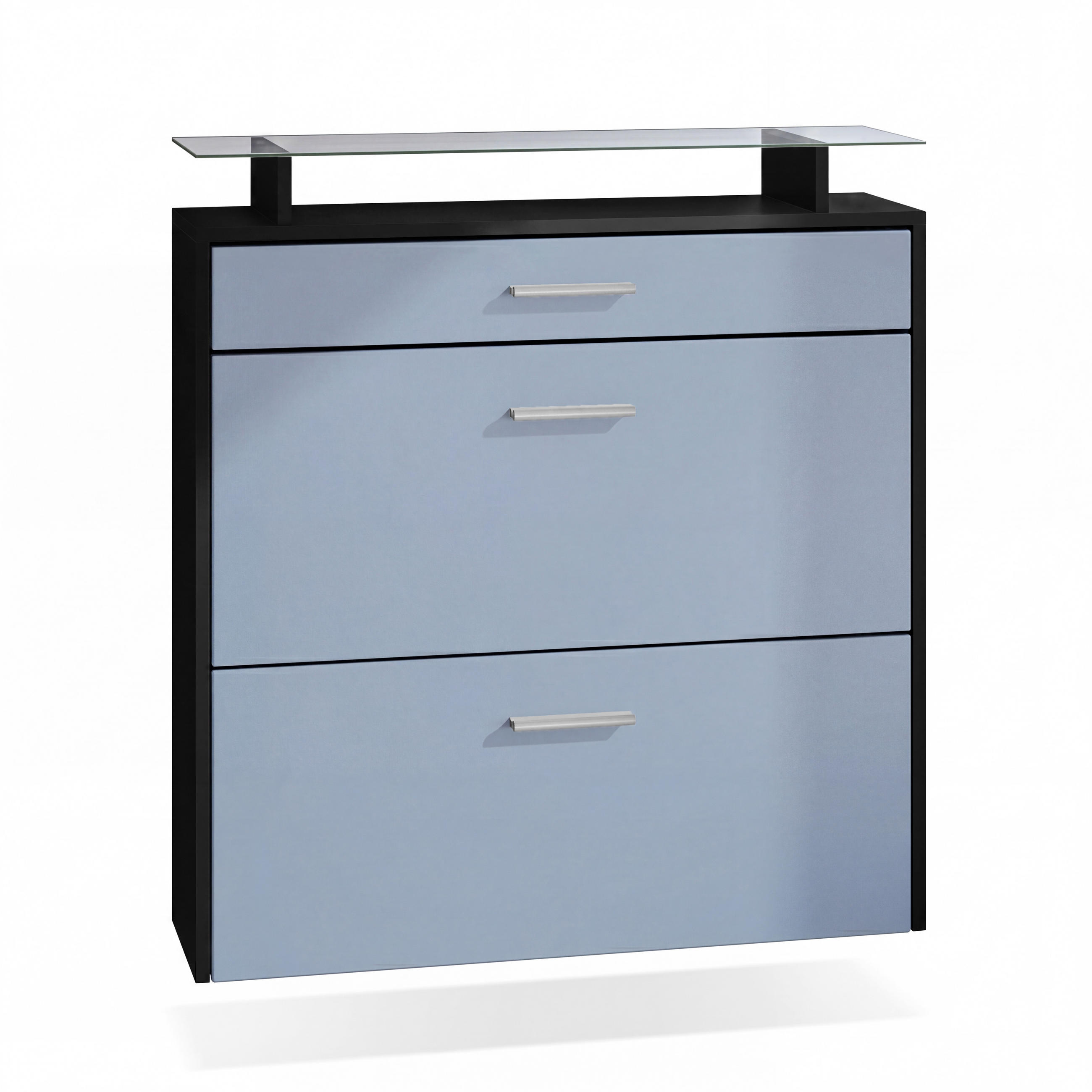 Vladon Schuhschrank Pastellblau 89x96x23 cm