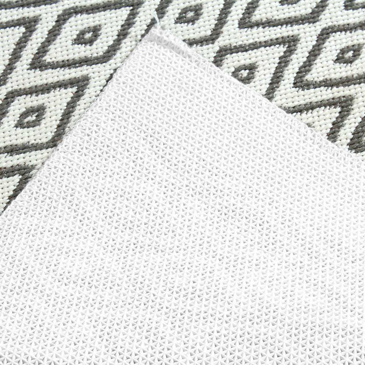 IN-/OUTDOORTEPPICH - Kunstfaser - Elfenbein / Grau - Grau, Textil (190/290cm) - home24