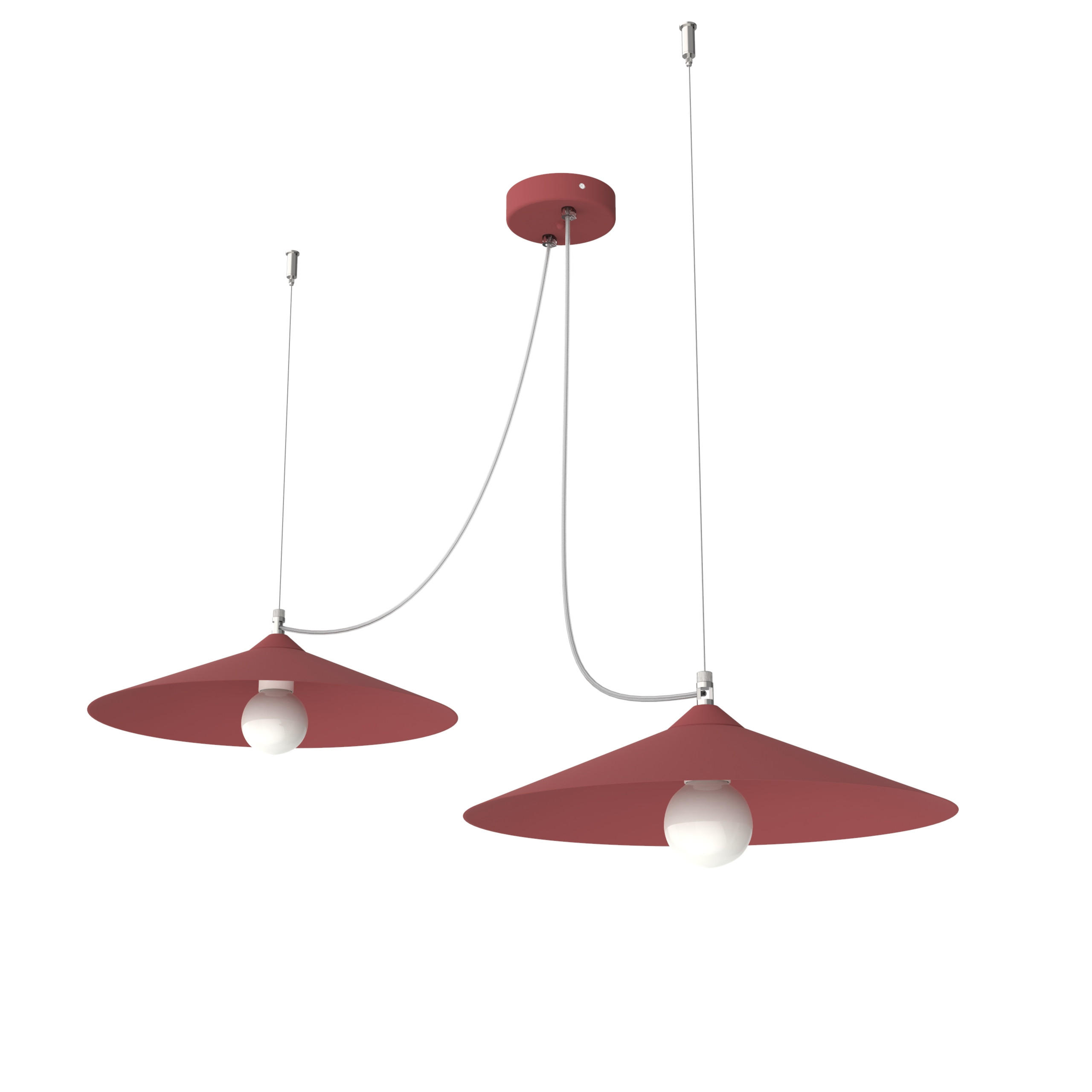 HÄNGELEUCHTE - Rot, Metall (40/40/9cm) - Lumicom