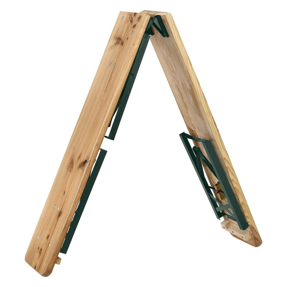 BIERZELTGARNITUR Passau 3-tlg. - Braun, Holz/Metall - Juskys