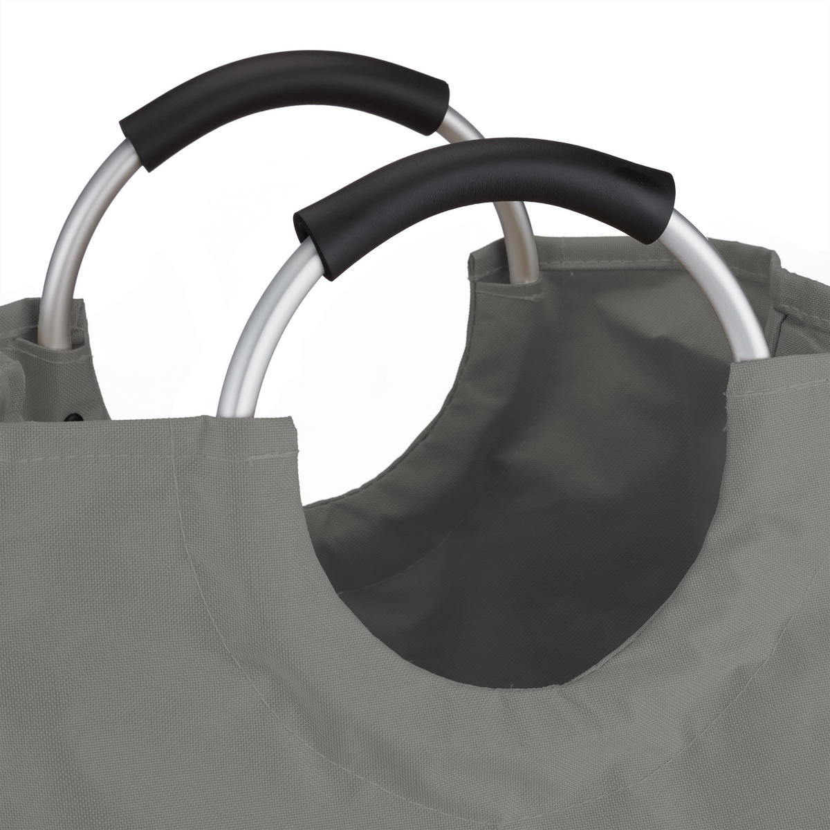 WÄSCHEKORB - Grau, Textil/Metall (38/70/38cm) - Relaxdays