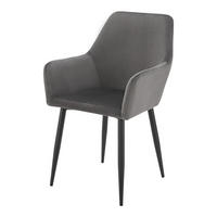 ESSZIMMERSTUHL Hollola im 2er-Set - Grau, Metall (57/86/56cm) - [en.casa]