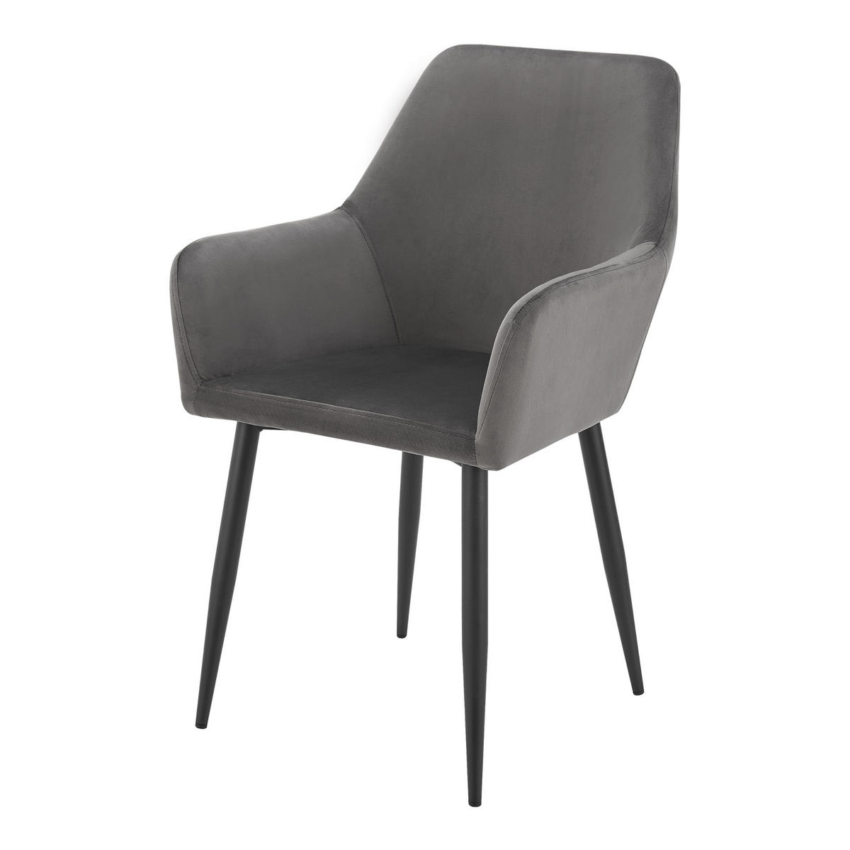 ESSZIMMERSTUHL Hollola im 2er-Set - Grau, Metall (57/86/56cm) - [en.casa]