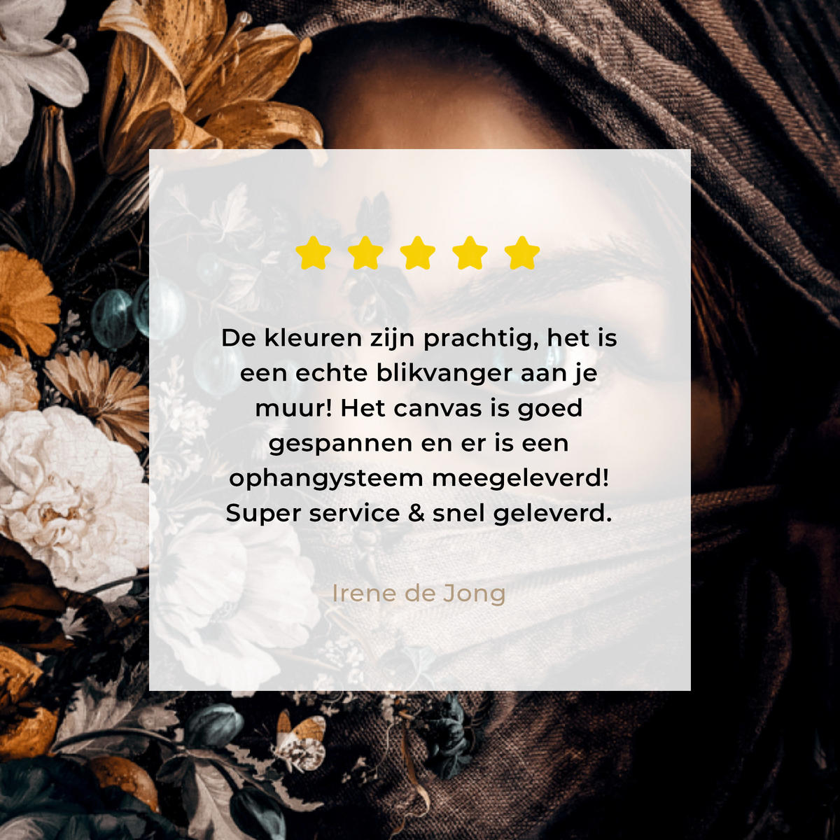 LEINWANDBILD Frau - Luxus - Blumen - Schmetterling - Porträt Room Decor 30x40 cm - Schwarz, Textil (30/40cm) - MuchoWow