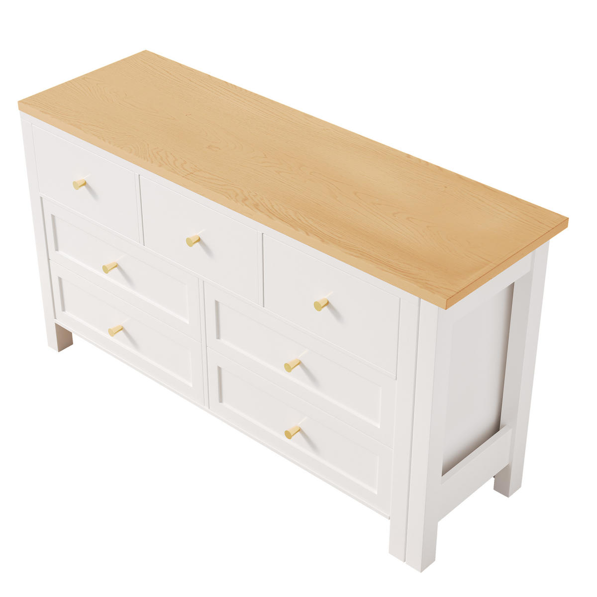 BÜROTISCH mit Schubladen und Aufbewahrung – Weiß Holzoptik - Weiß, Holzwerkstoff (40/120/70cm) - Urban Meuble